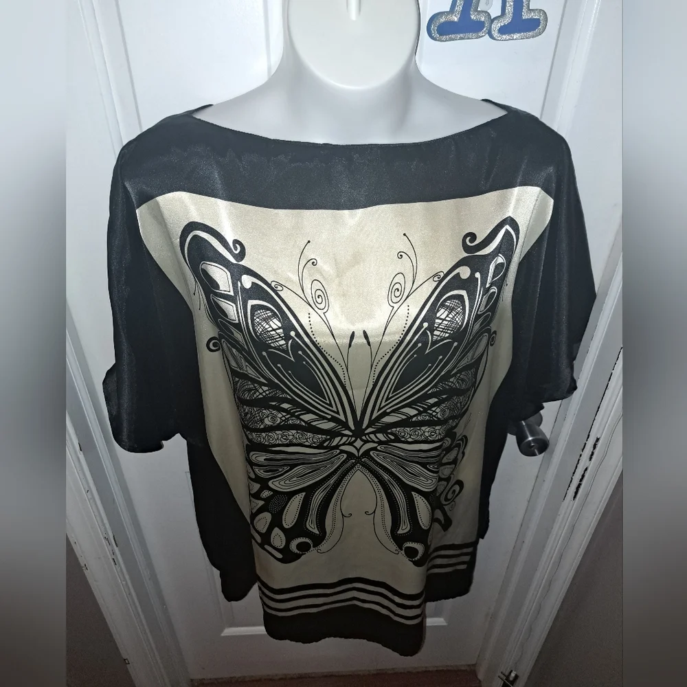 Ashley Stewart Boat Neck Women - Butterfly Shift Dress/Top Sz 22/24 - Picture 4 of 6